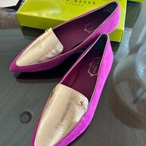 Ted Baker London Oleshky Metallic/Magenta 9.5 Flat